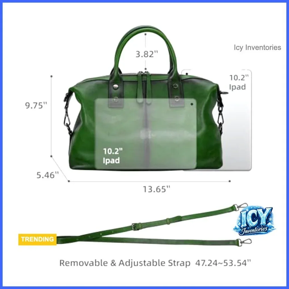 Genuine Leather Satchel Tote Shoulder Bag Crossbody Large Capacity